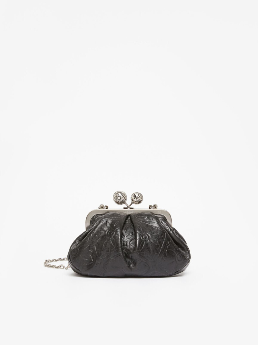 small smooth leather pasticcino bag - black