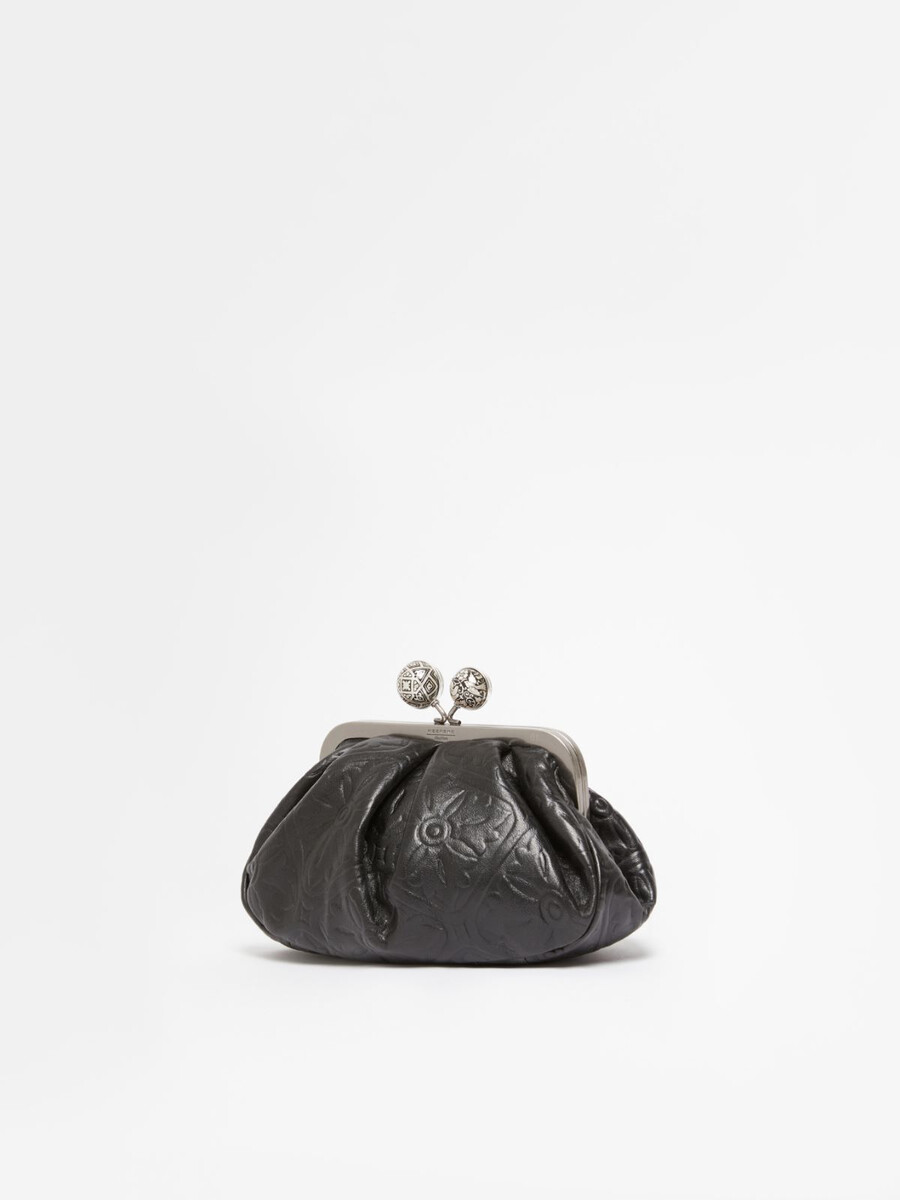 small smooth leather pasticcino bag - black