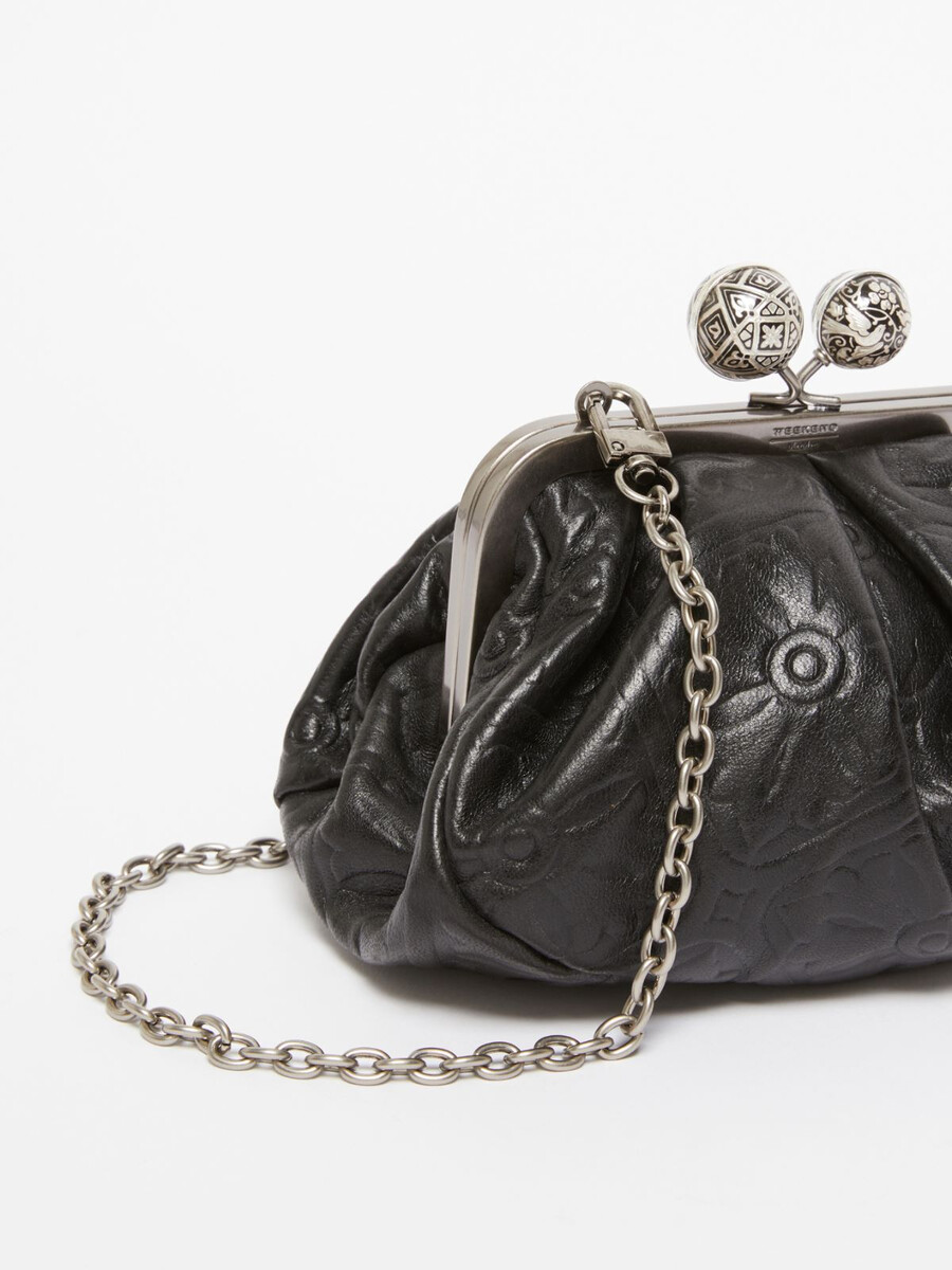 small smooth leather pasticcino bag - black