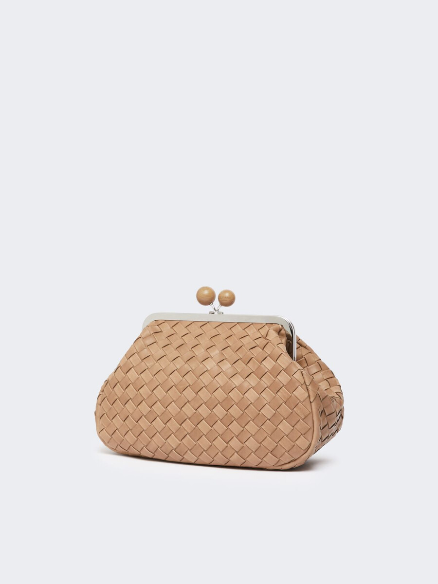medium woven leather pasticcino bag - hazelnut brown