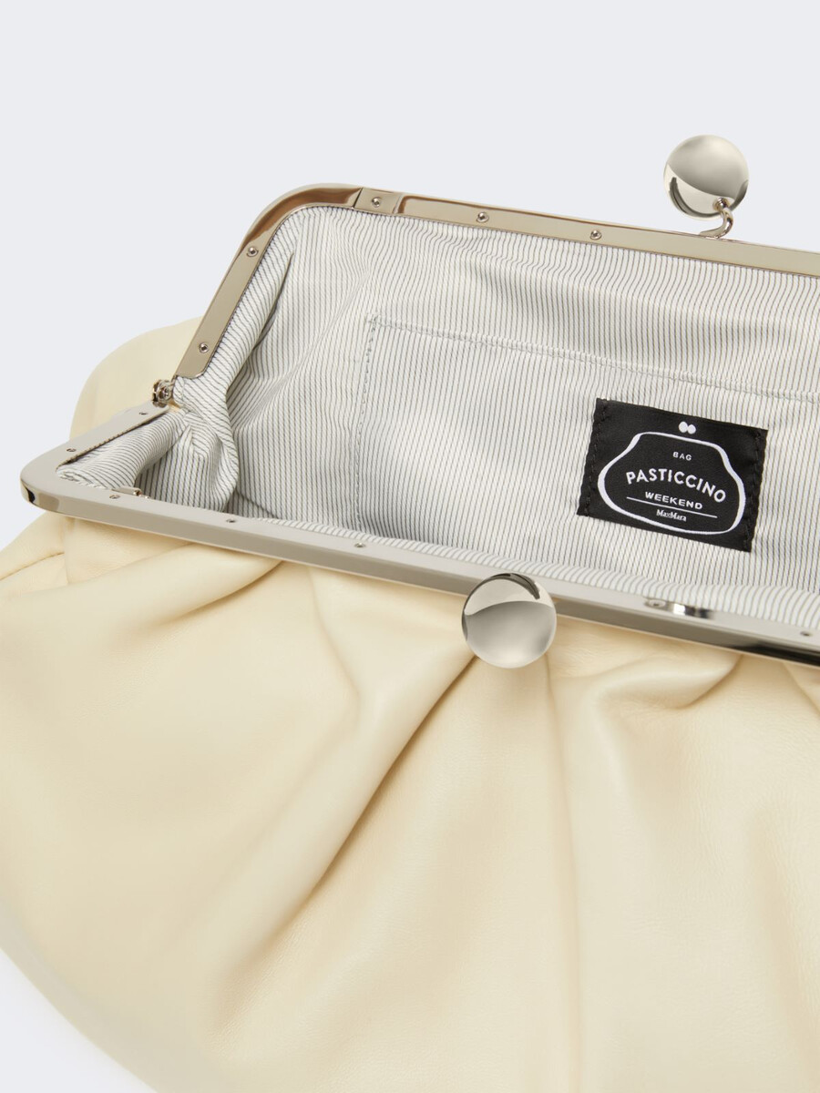 large sheepskin pasticcino bag - ivory