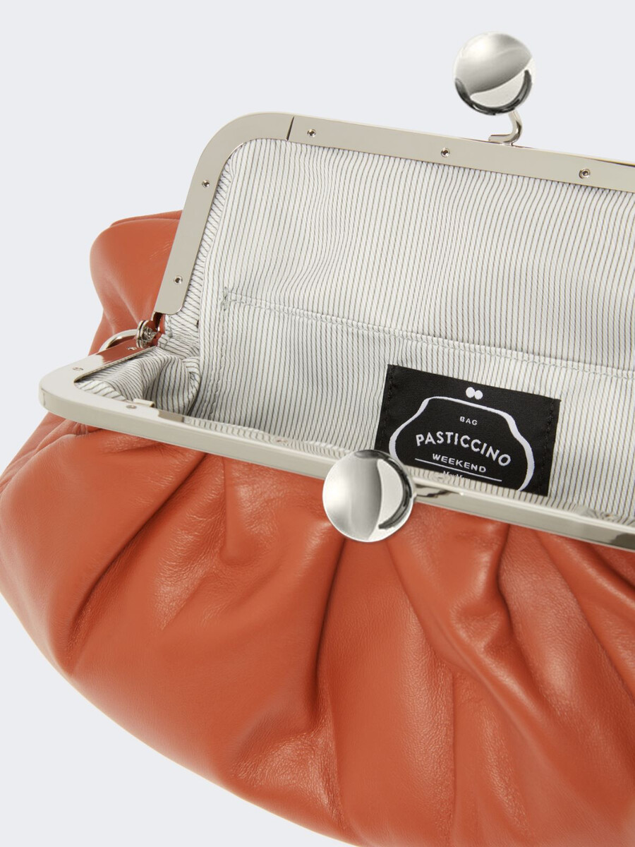 medium sheepskin pasticcino bag - rust