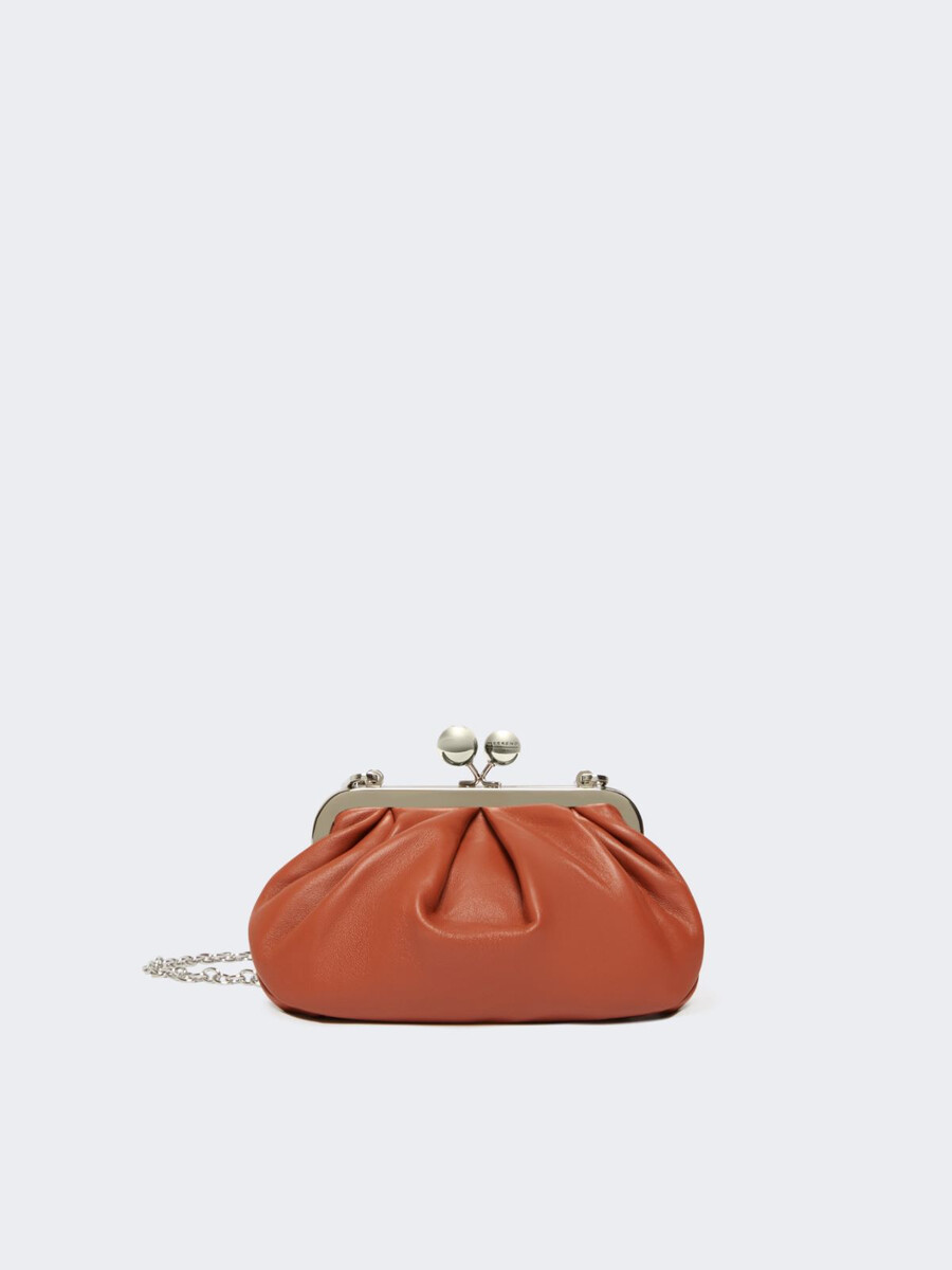 small sheepskin pasticcino bag - rust