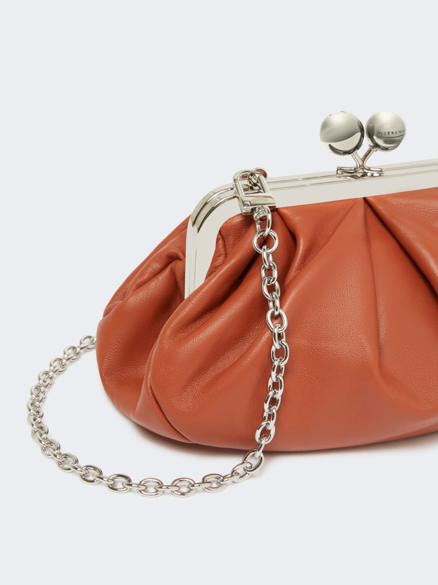 small sheepskin pasticcino bag - rust