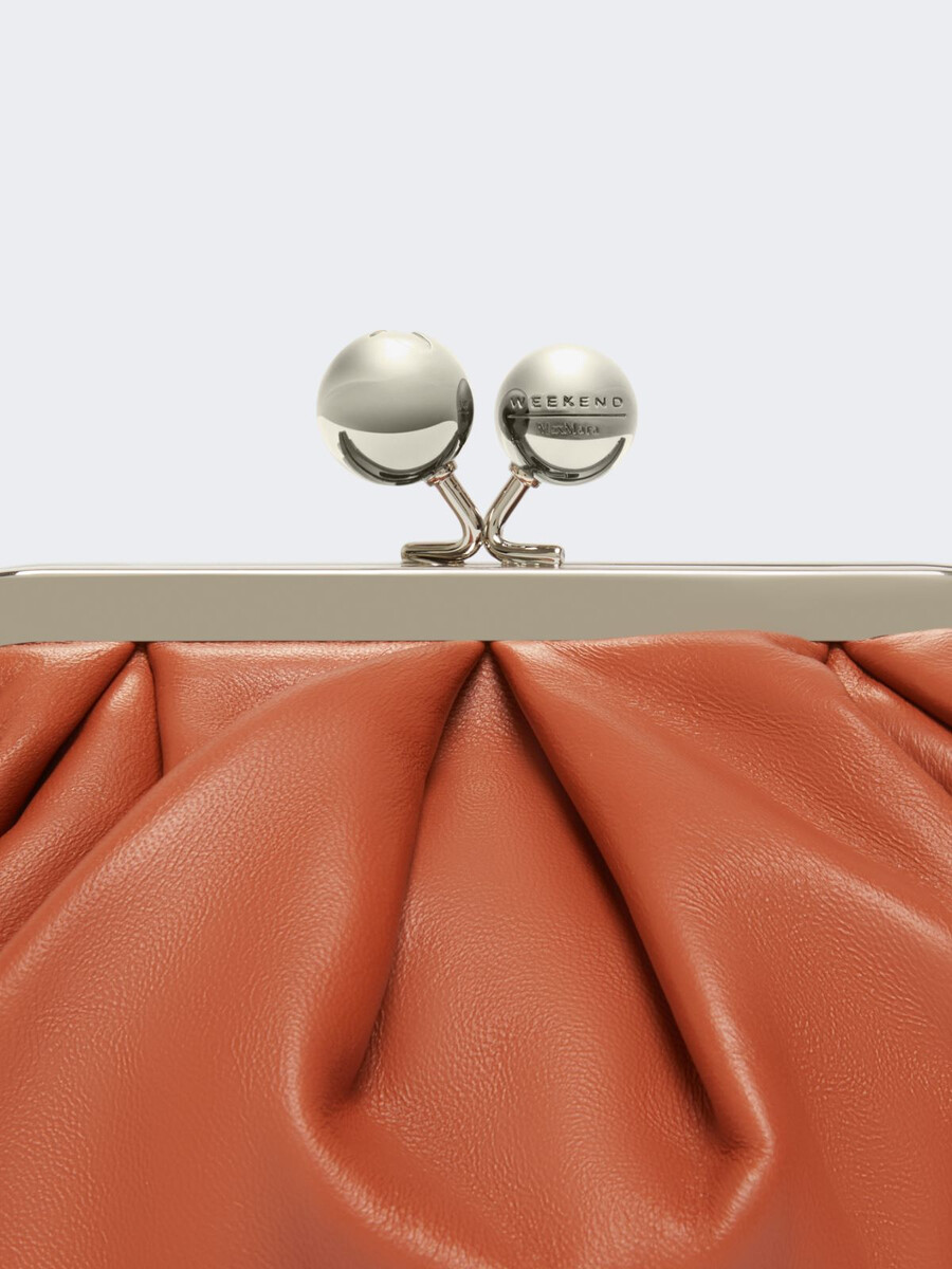 small sheepskin pasticcino bag - rust