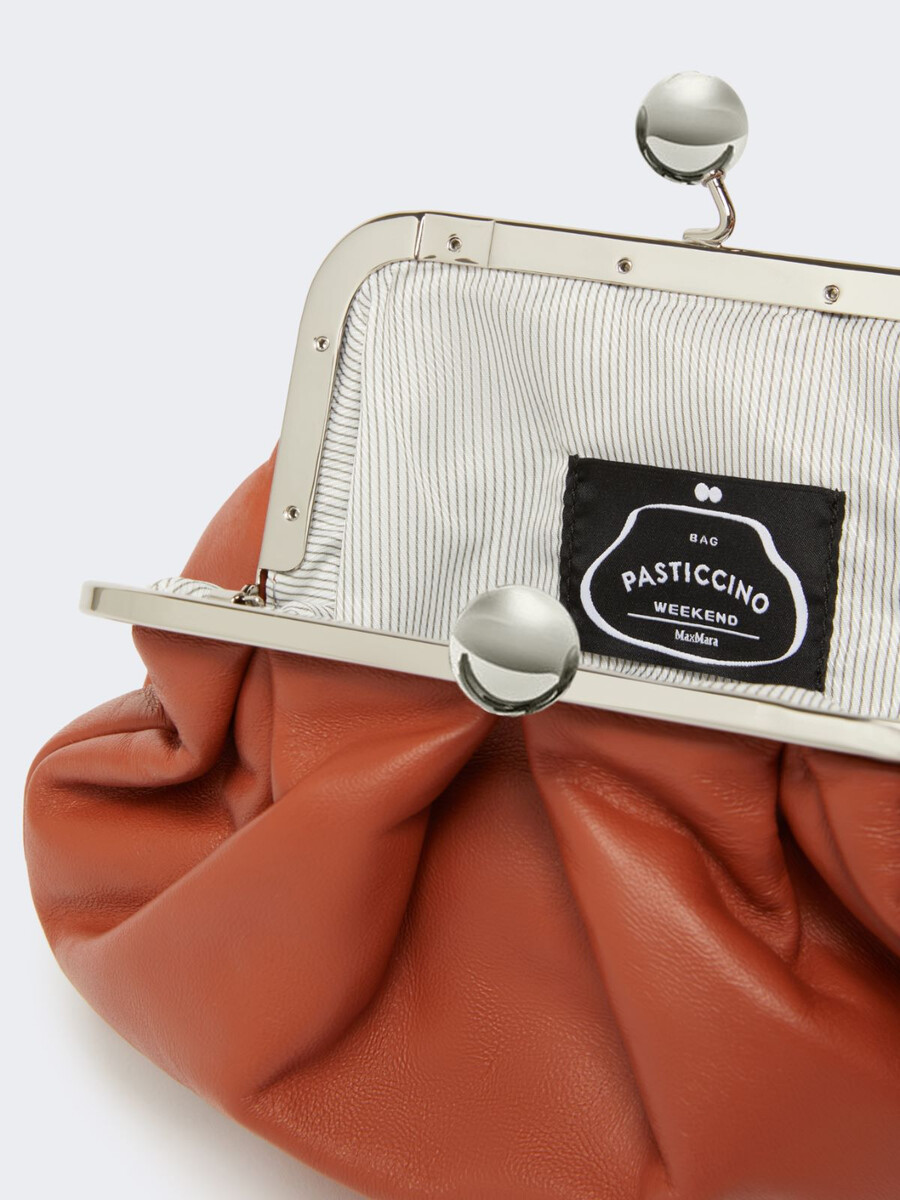 small sheepskin pasticcino bag - rust
