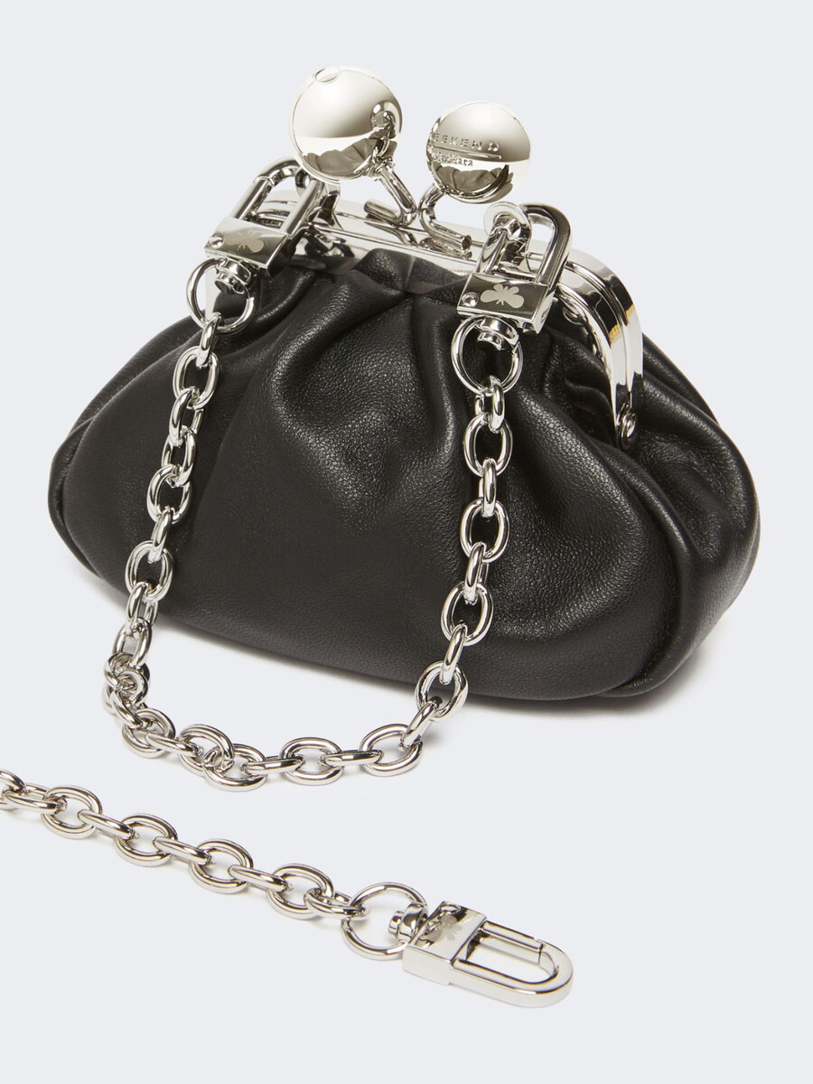 nappa sheepskin nano pasticcino bag - black