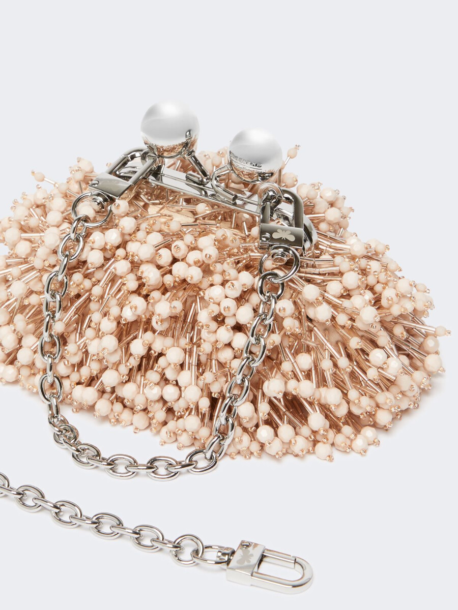 satin and sequin nano pasticcino bag - powder