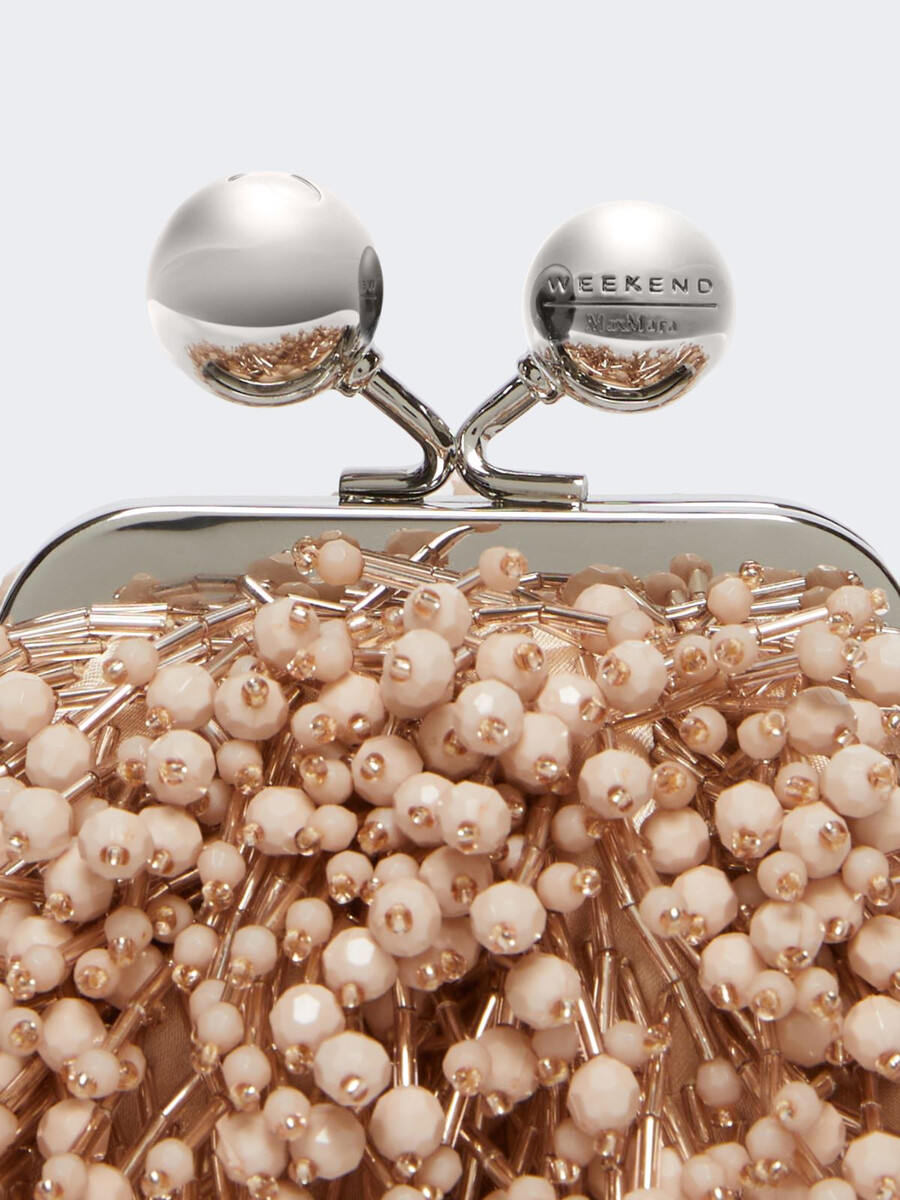 satin and sequin nano pasticcino bag - powder