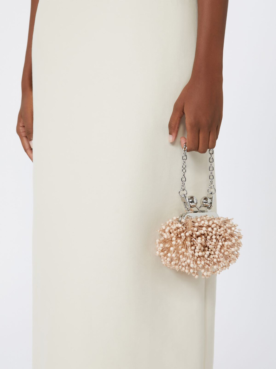 satin and sequin nano pasticcino bag - powder