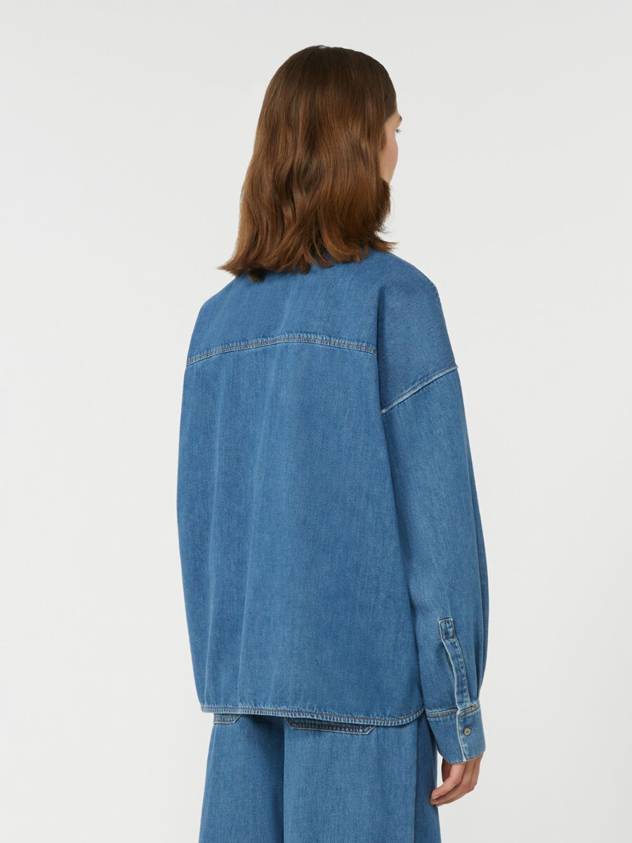 cotton denim shirt - navy