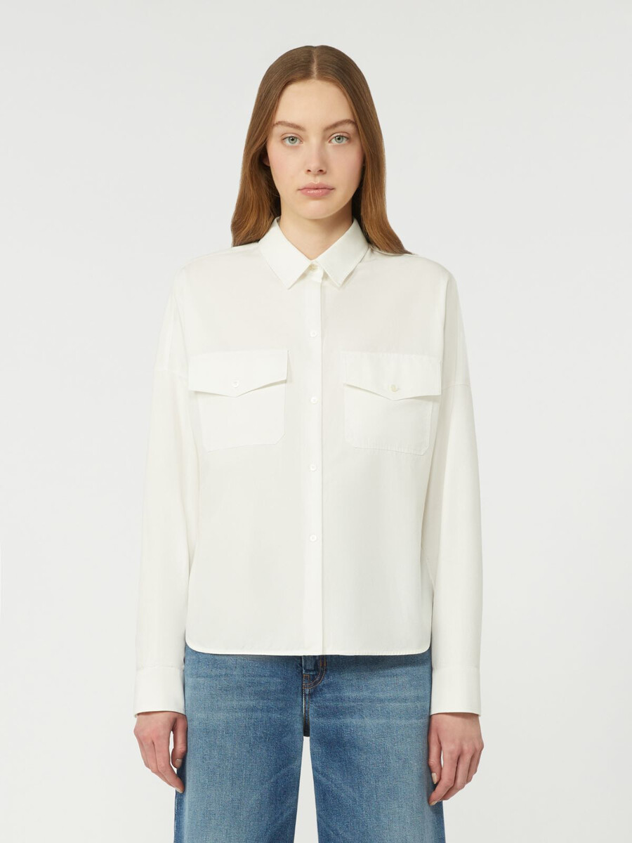 cotton oxford shirt - white