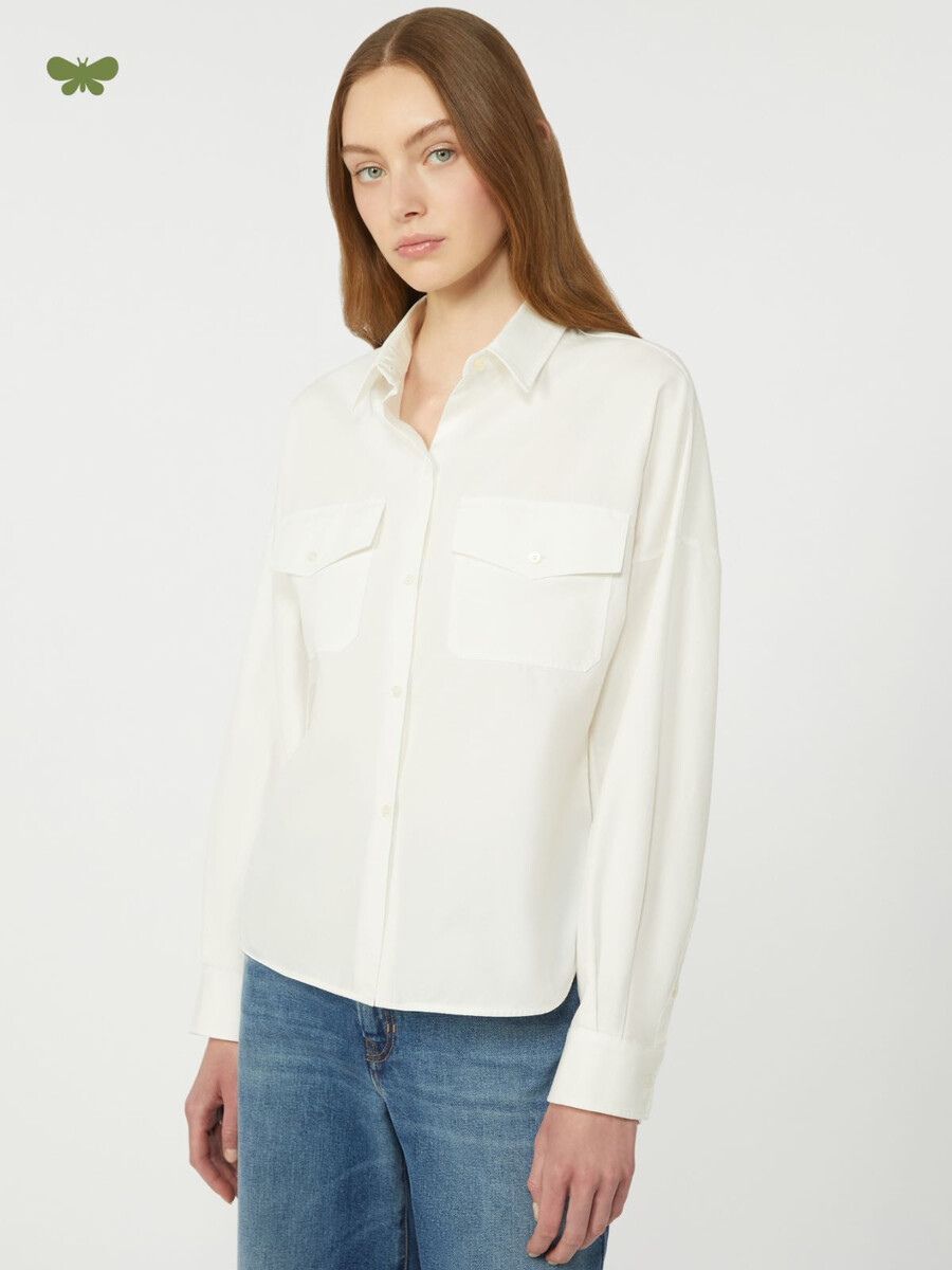 cotton oxford shirt - white