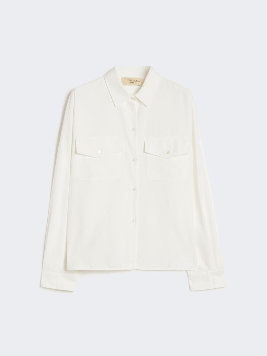 cotton oxford shirt - white