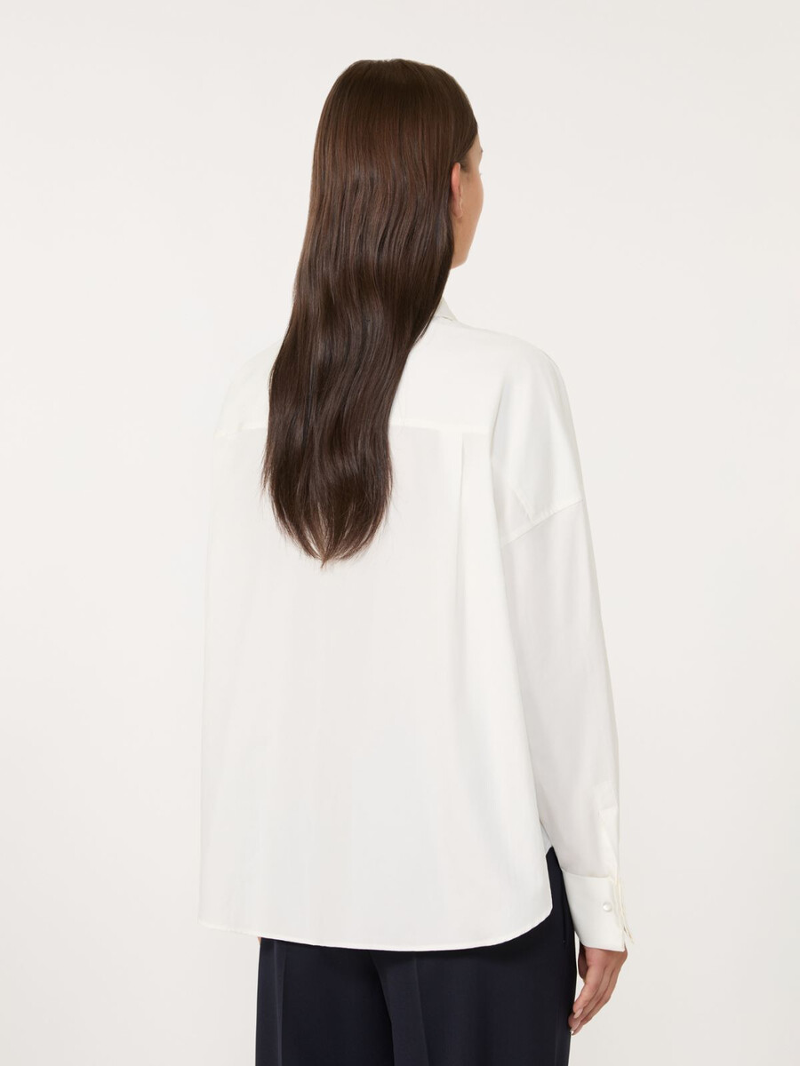 oversized poplin shirt - white