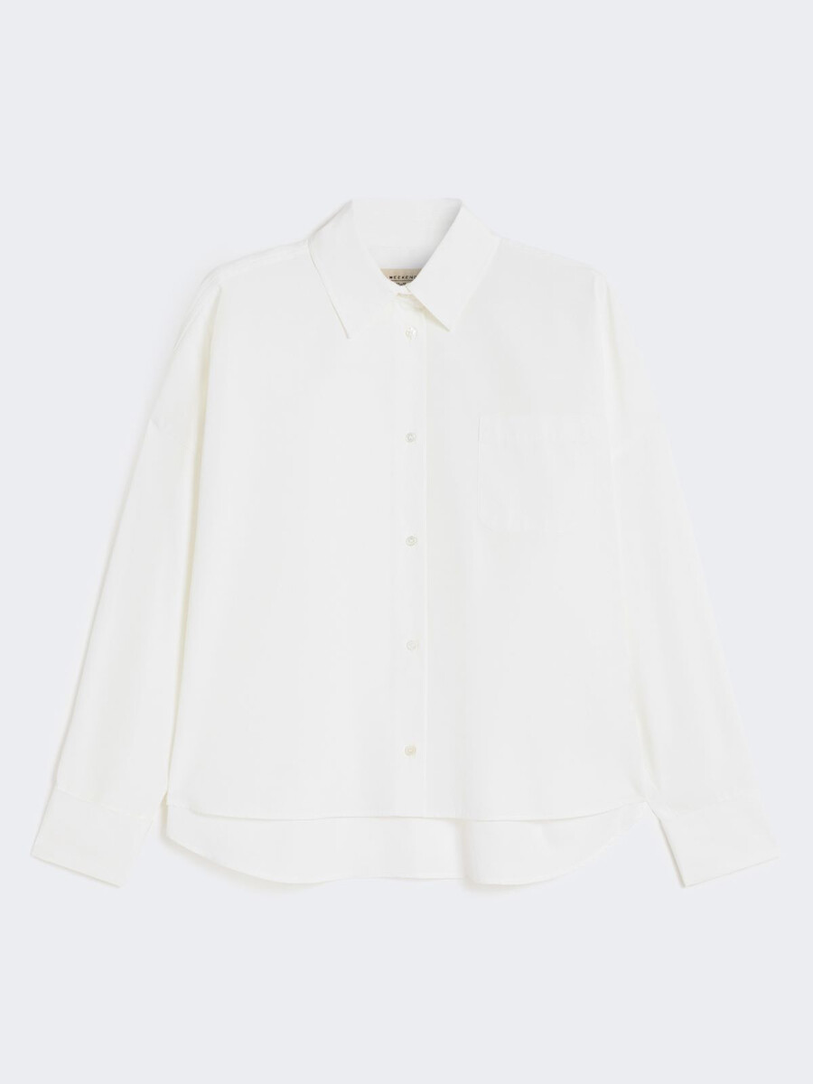 oversized poplin shirt - white