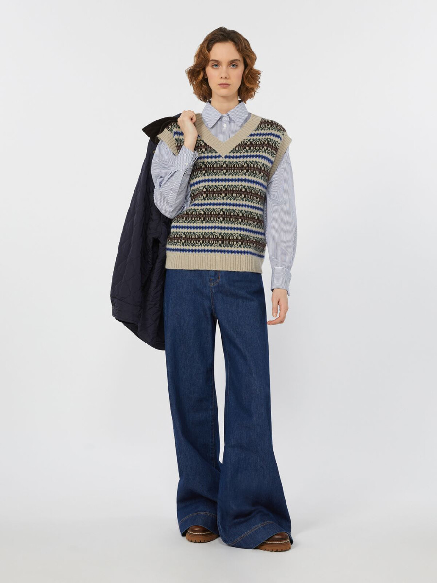 oversized poplin shirt - navy