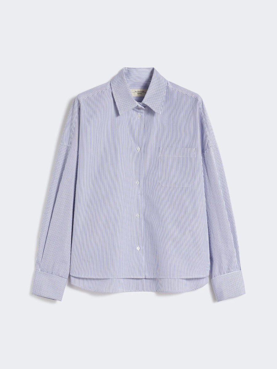 oversized poplin shirt - navy