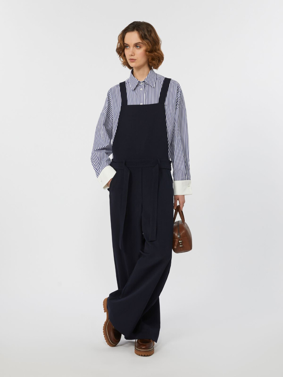 oversized poplin shirt - navy
