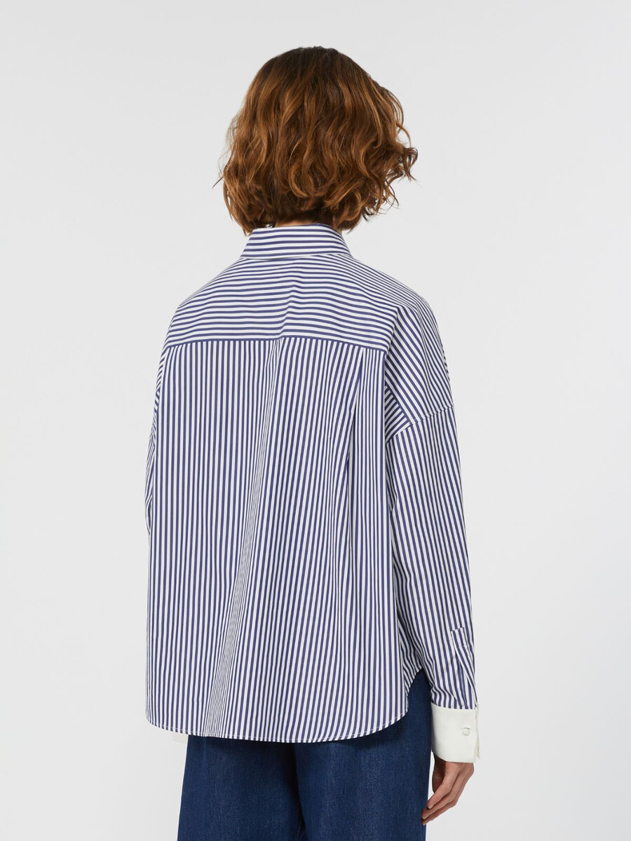 oversized poplin shirt - navy