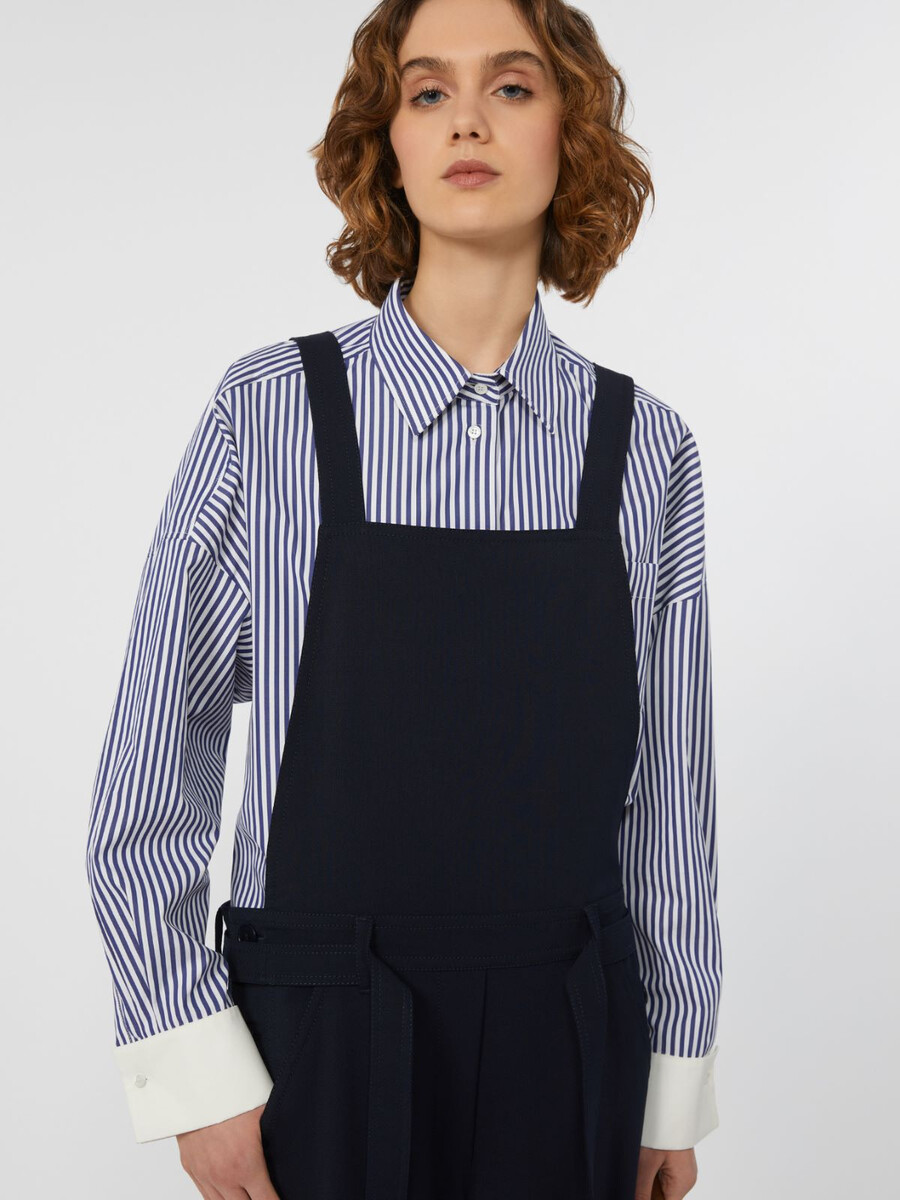 oversized poplin shirt - navy