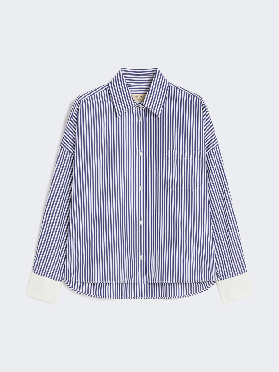 oversized poplin shirt - navy