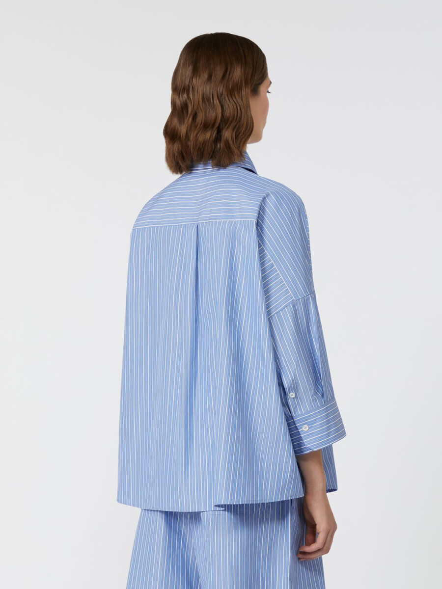 oversized poplin shirt - avio