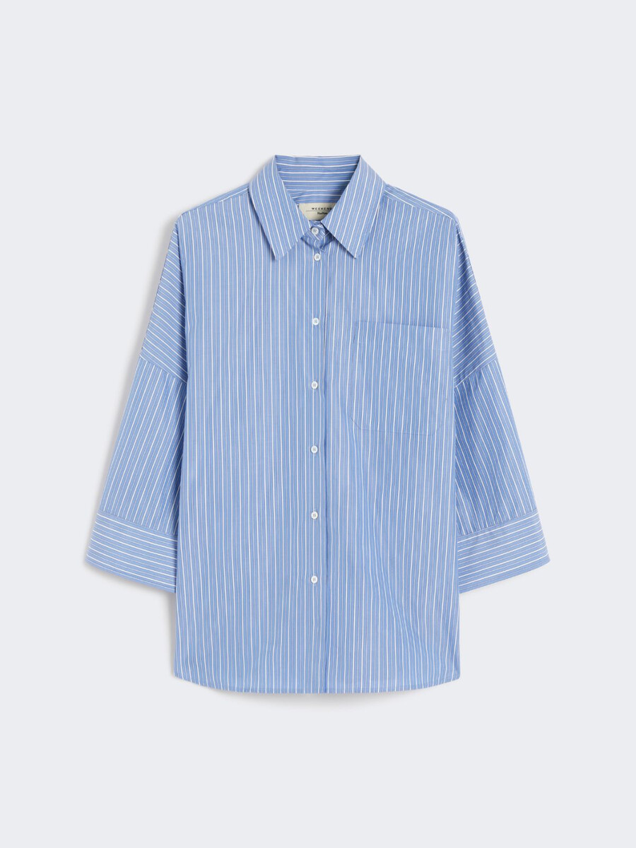 oversized poplin shirt - avio