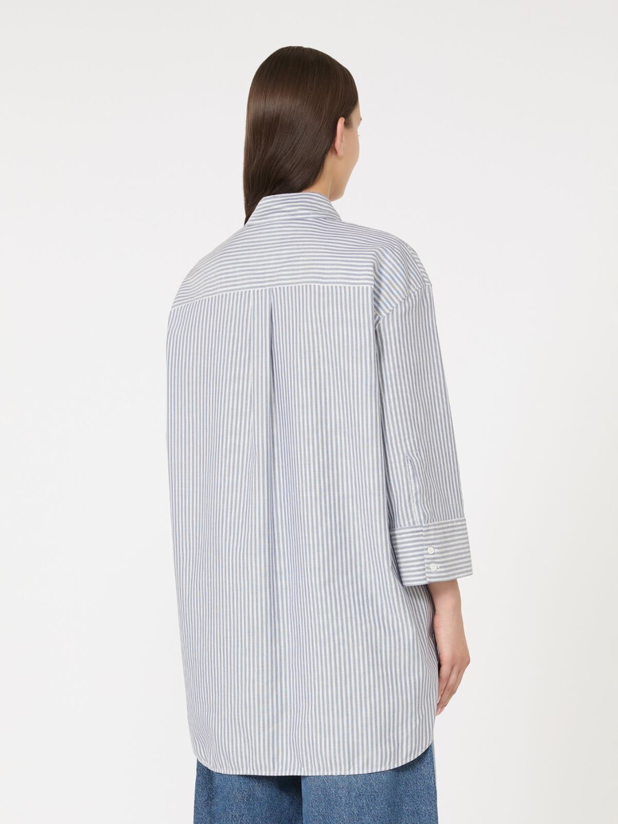 oversized cotton oxford shirt - ultramarine
