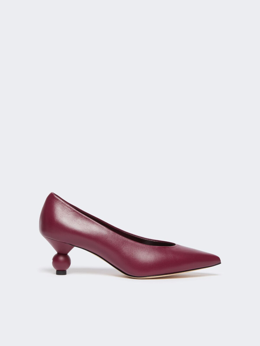 nappa sheepskin court shoes - red purple