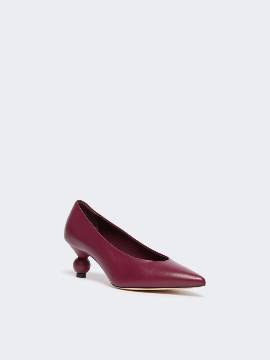 nappa sheepskin court shoes - red purple