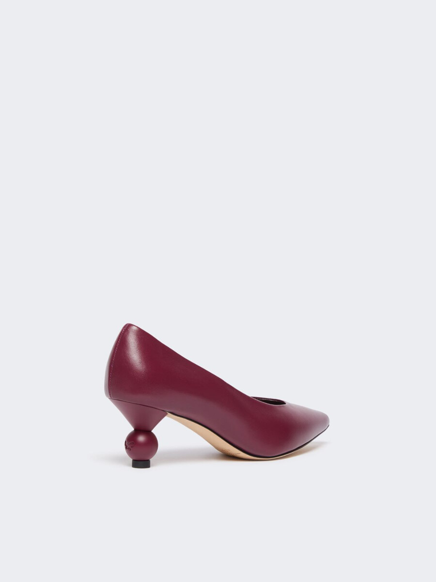 nappa sheepskin court shoes - red purple
