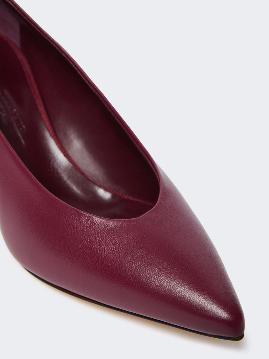 nappa sheepskin court shoes - red purple