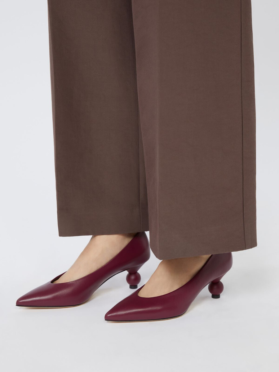 nappa sheepskin court shoes - red purple