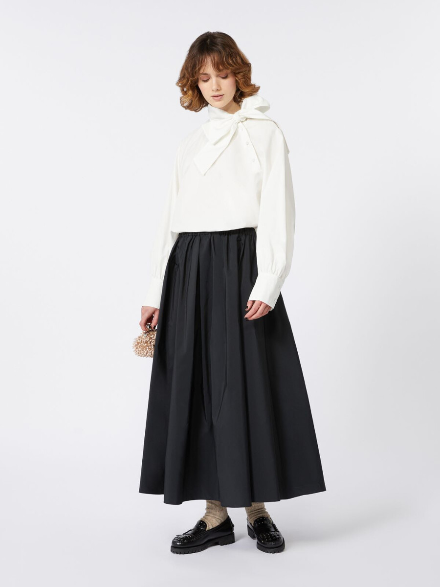 long taffeta skirt - black