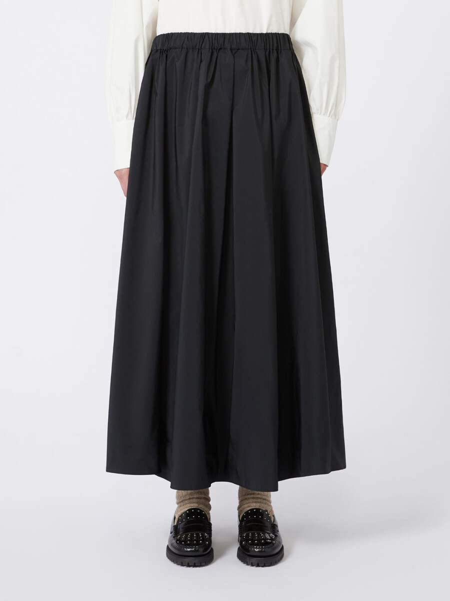 long taffeta skirt - black