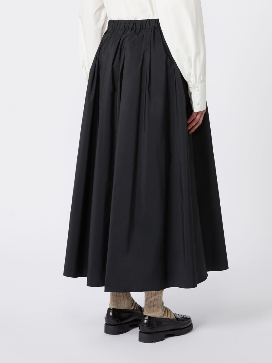 long taffeta skirt - black