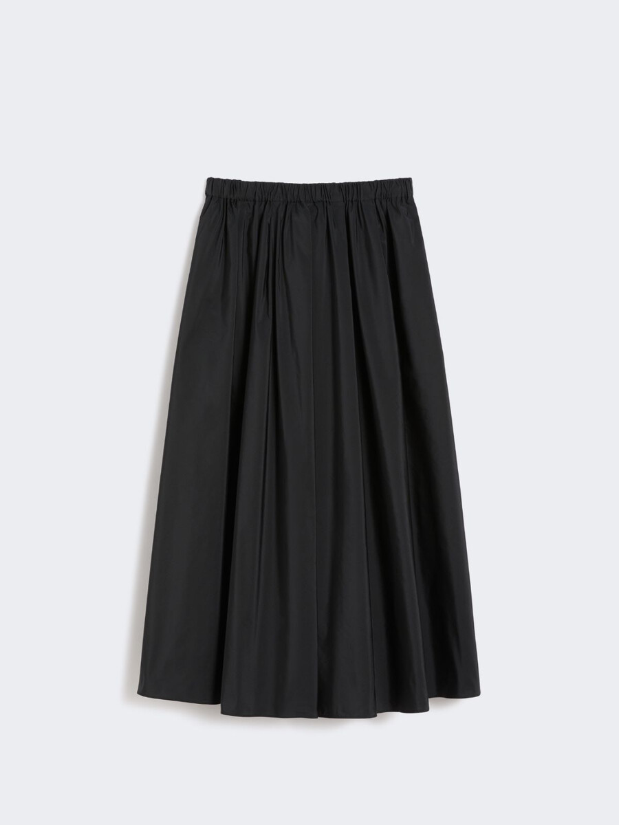 long taffeta skirt - black