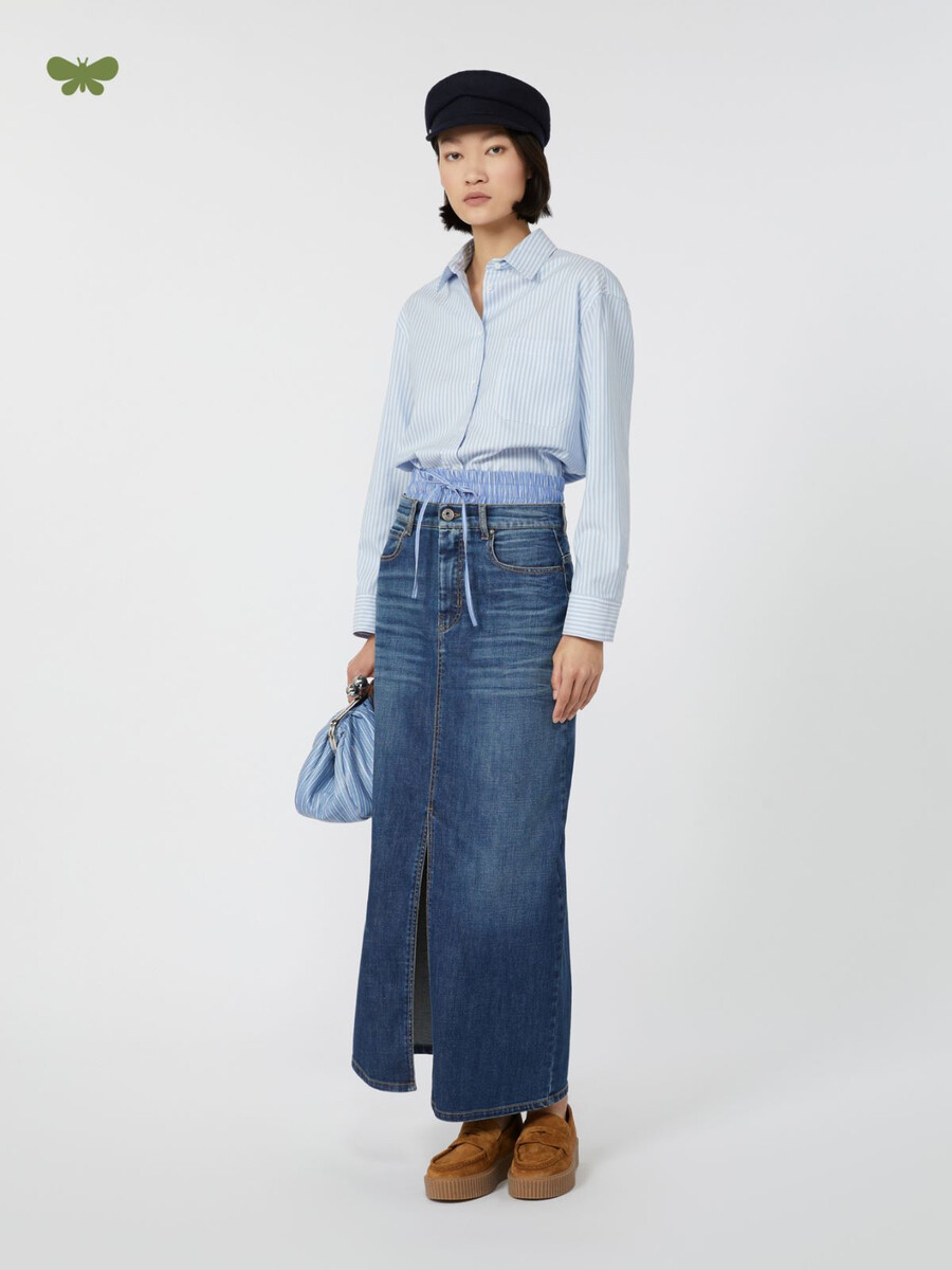 denim 5-pocket skirt - navy