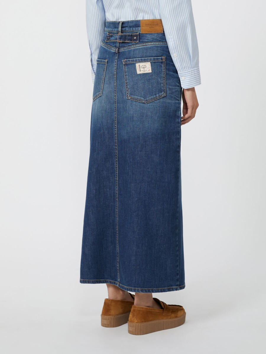 denim 5-pocket skirt - navy