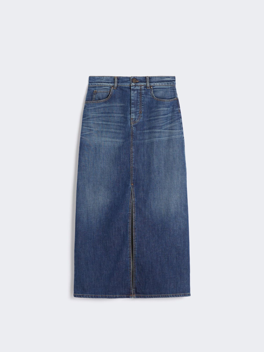 denim 5-pocket skirt - navy