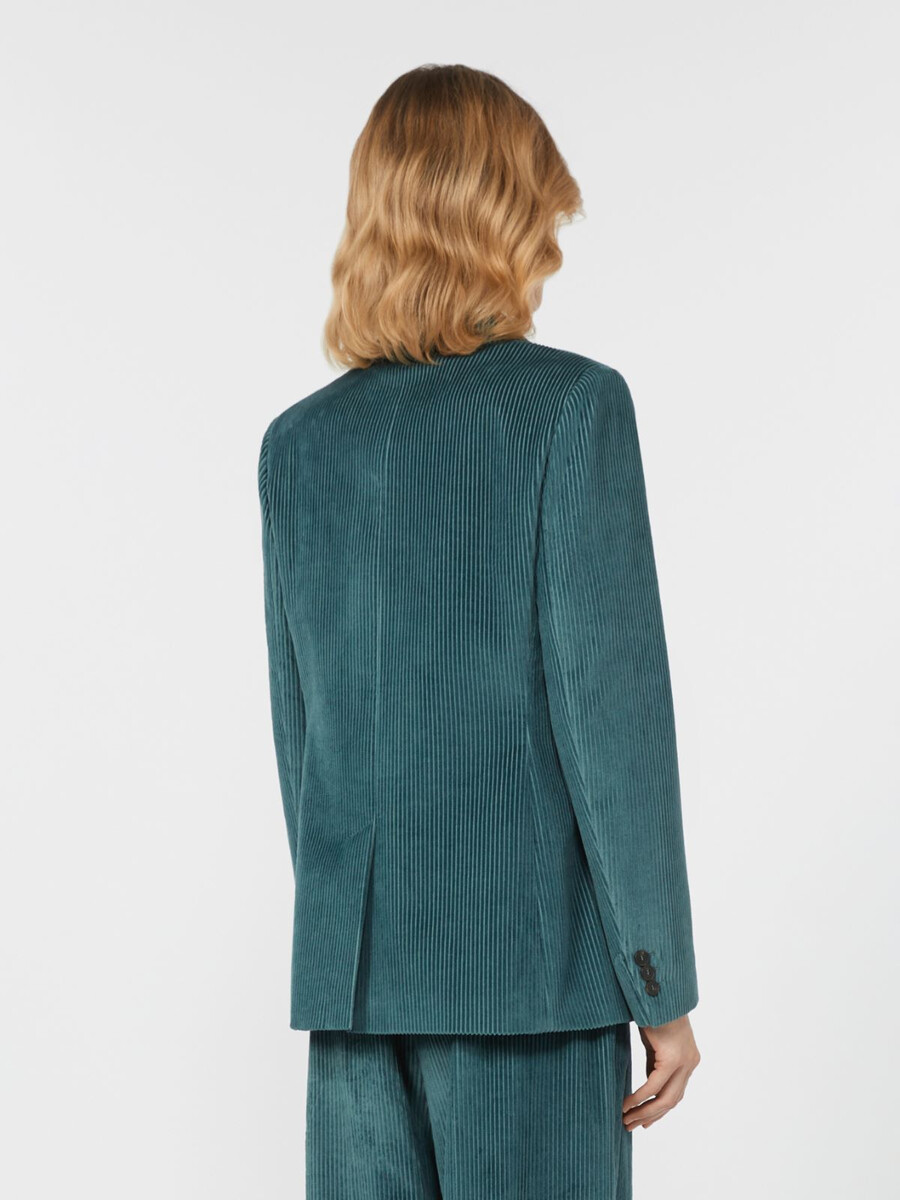 double-breasted velvet blazer - oil