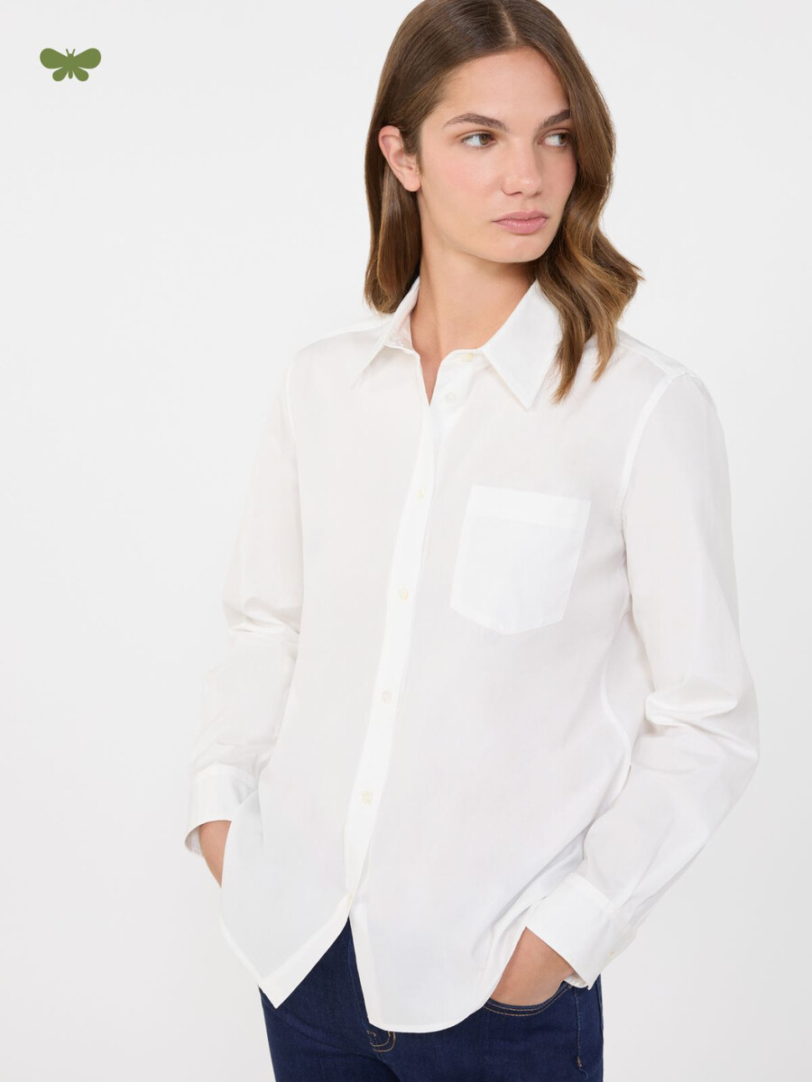 classic cotton shirt - optical white