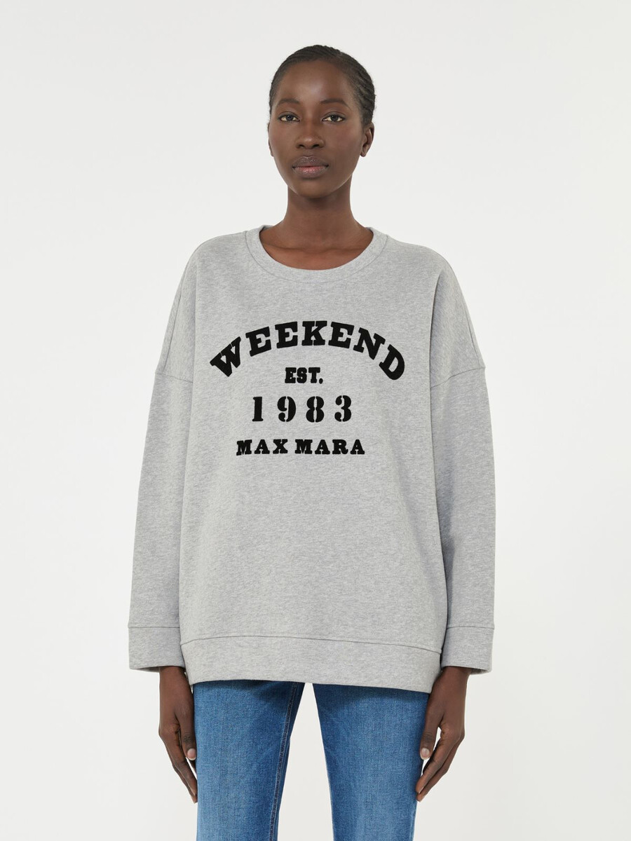 cotton crew-neck sweatshirt - light grey