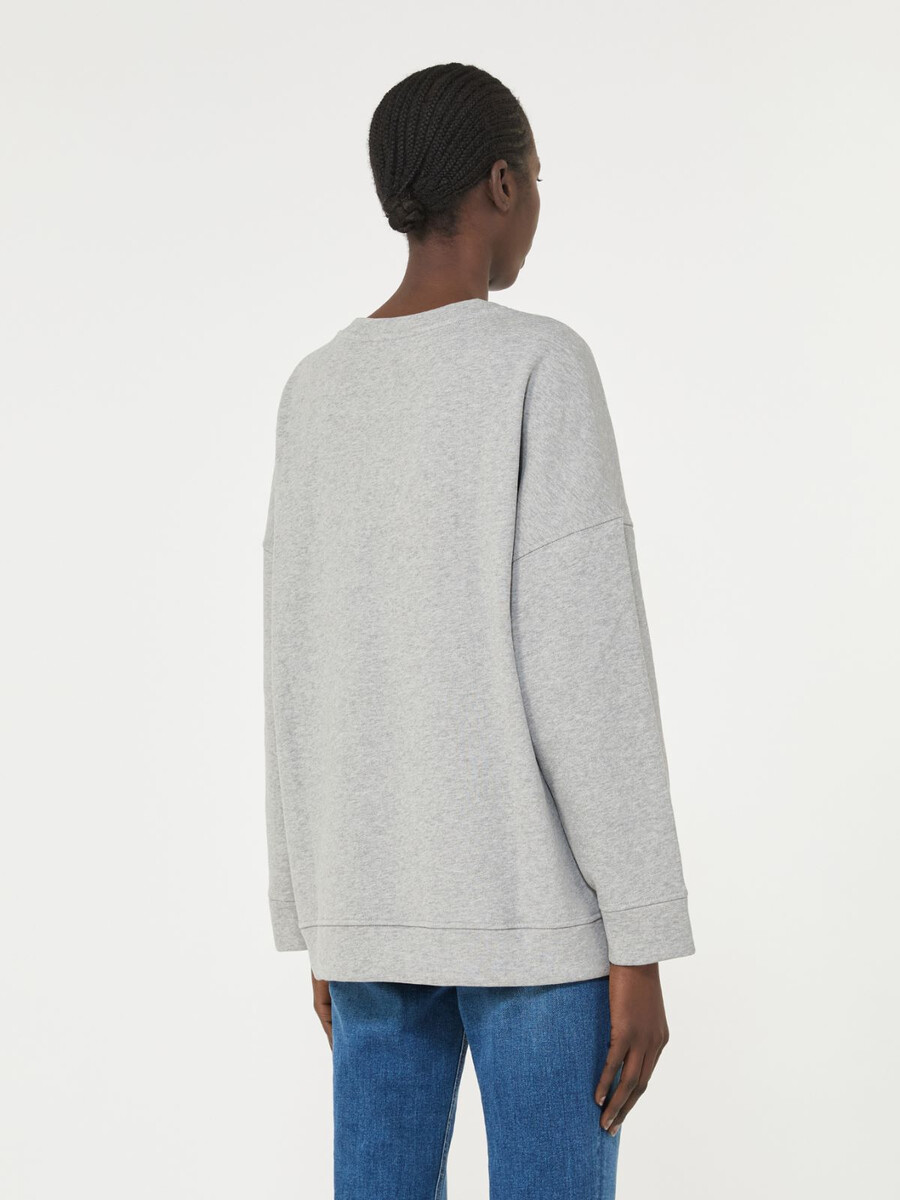 cotton crew-neck sweatshirt - light grey