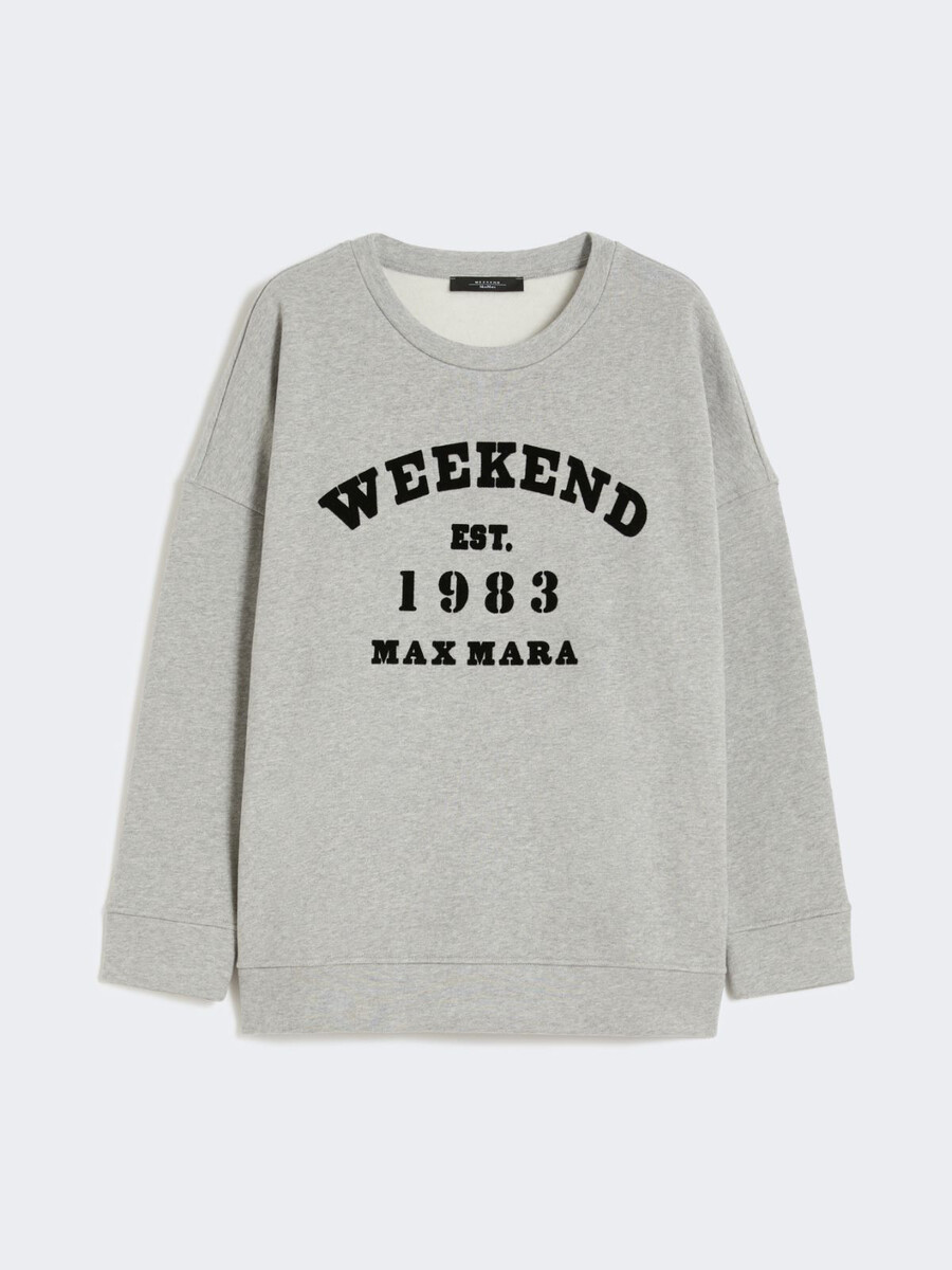 cotton crew-neck sweatshirt - light grey