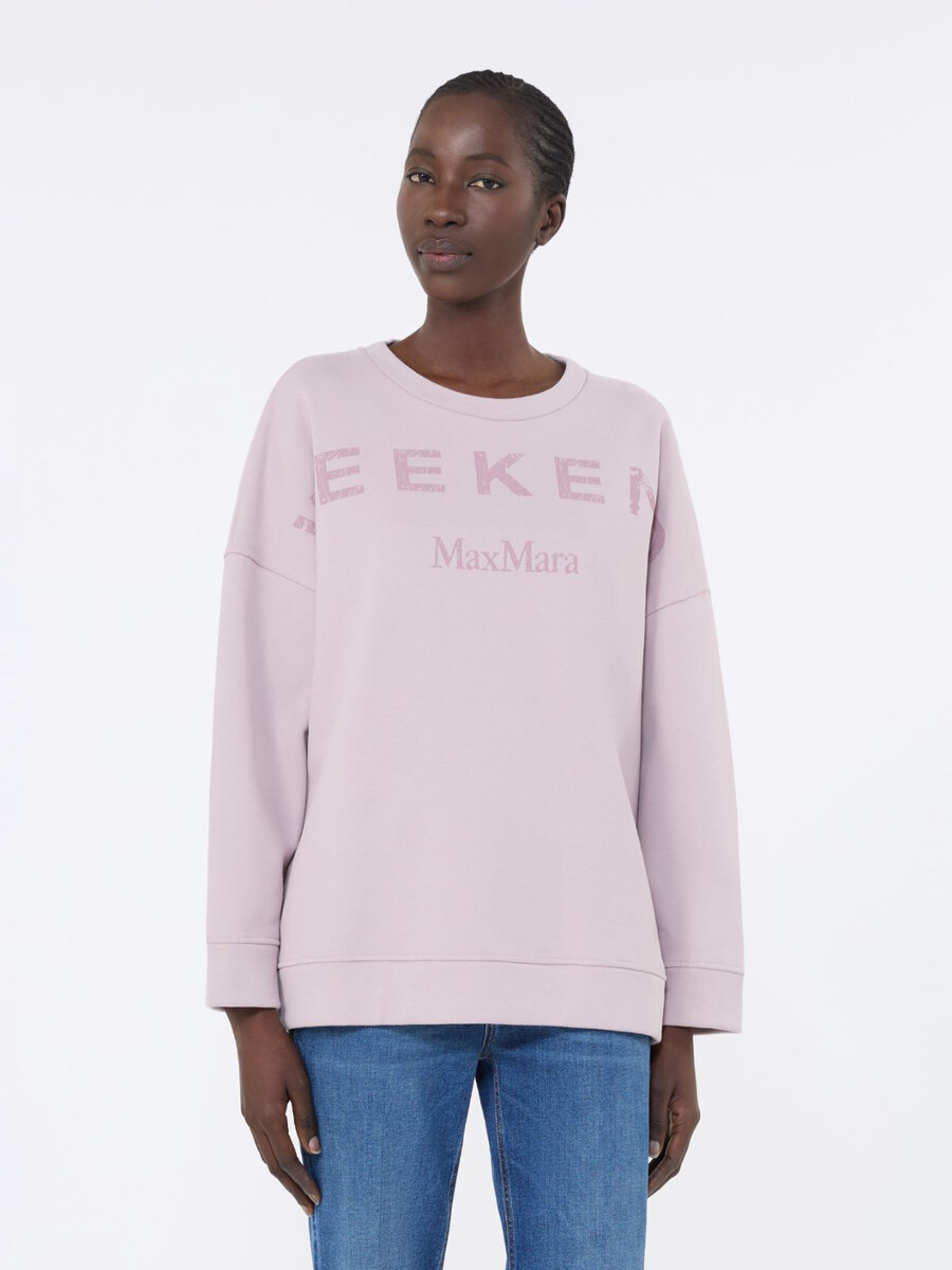 cotton crew-neck sweatshirt - lilac