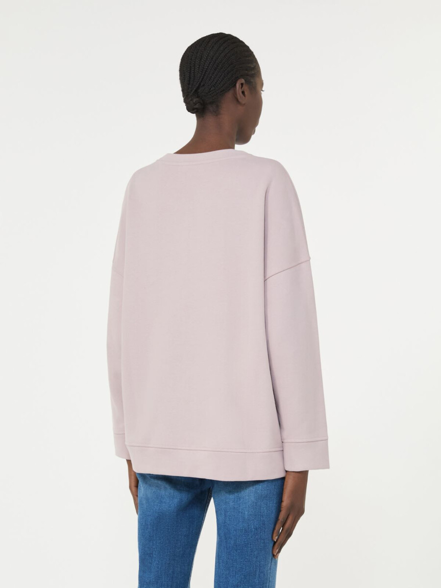 cotton crew-neck sweatshirt - lilac