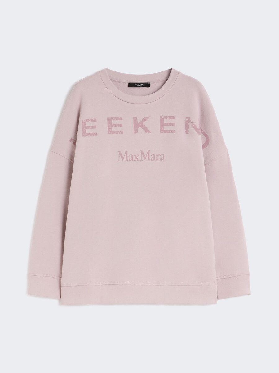 cotton crew-neck sweatshirt - lilac