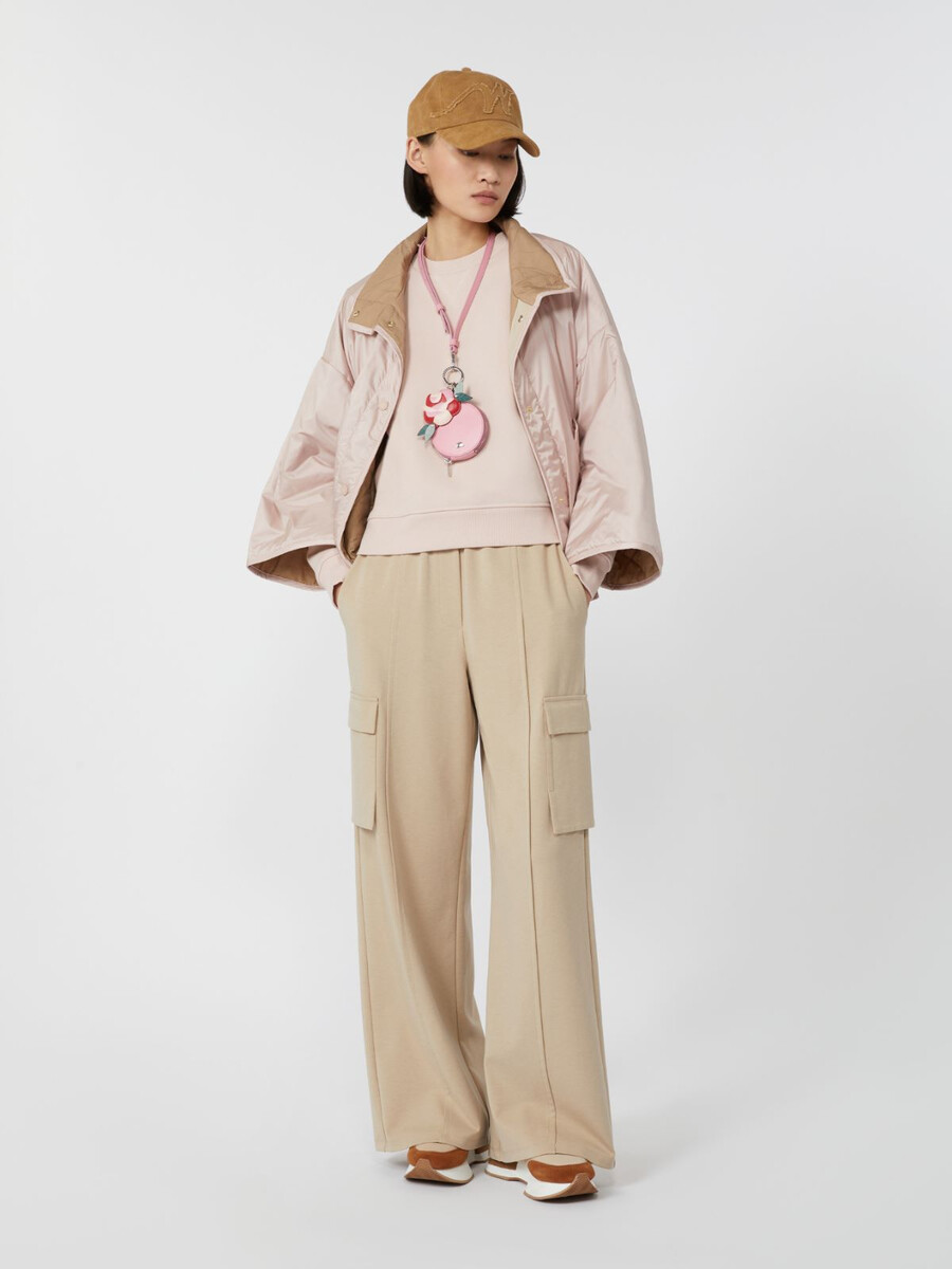 cotton boxy sweatshirt - powder